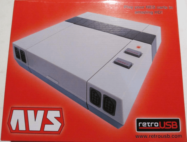 Retro USB AVS box art for NES